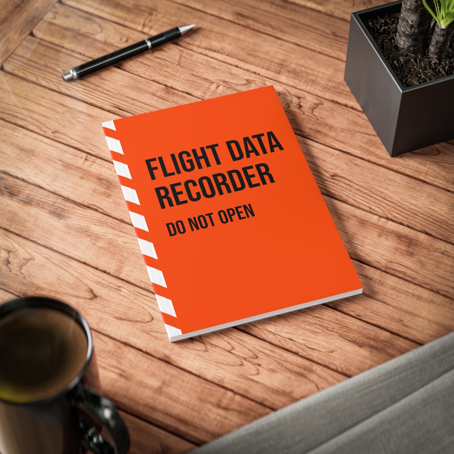 A5 Softcover Notebook - "Flight Data Recorder, Do Not Open"