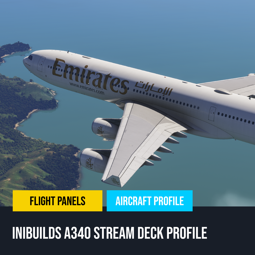 New! iniBuilds A340 Stream Deck Profile