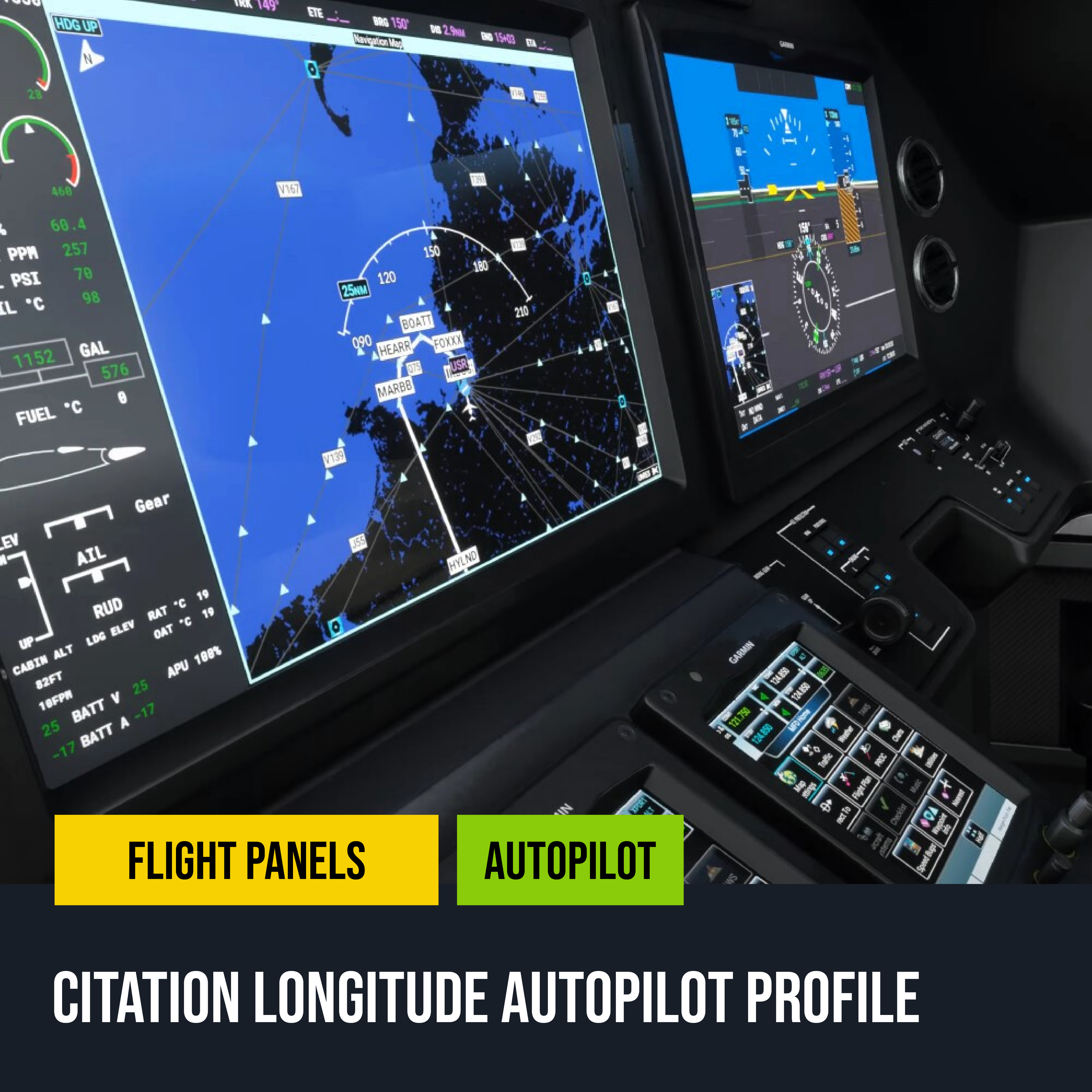 Cessna Citation Longitude Autopilot Panel for Stream Deck Plus - Flight Panels