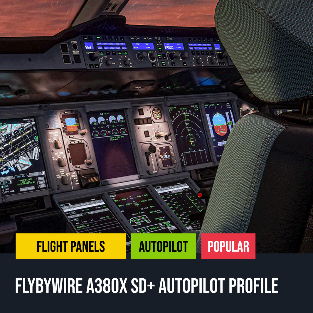 New! FlyByWire Airbus A380X Autopilot Panel for Stream Deck Plus