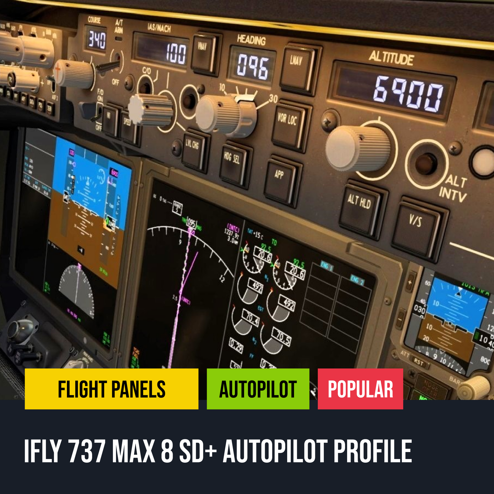 iFly Boeing 737 Max 8 Stream Deck + Autopilot Profile for
