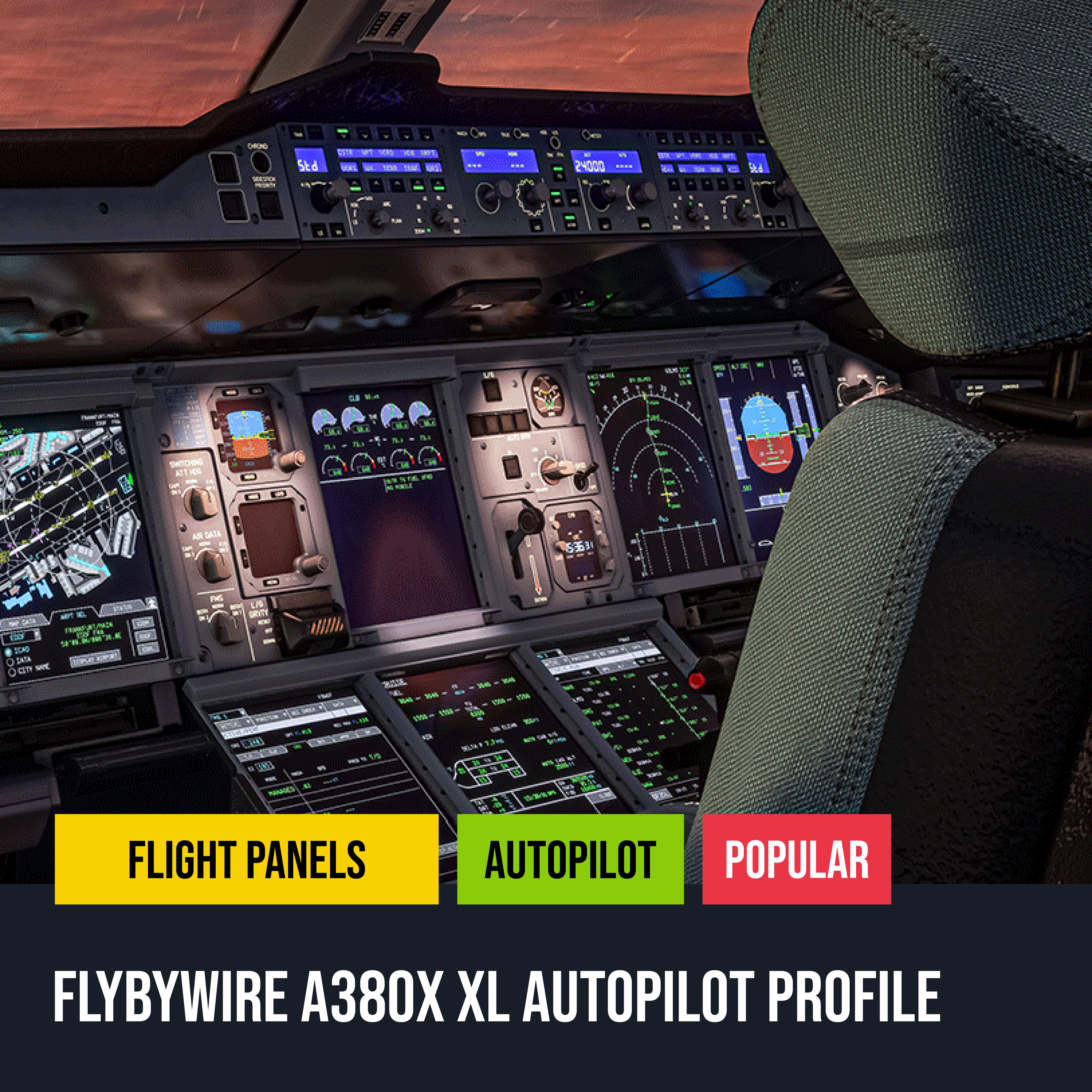 New! FlyByWire Airbus A380X Autopilot Panel for Stream Deck XL - Flight Panels