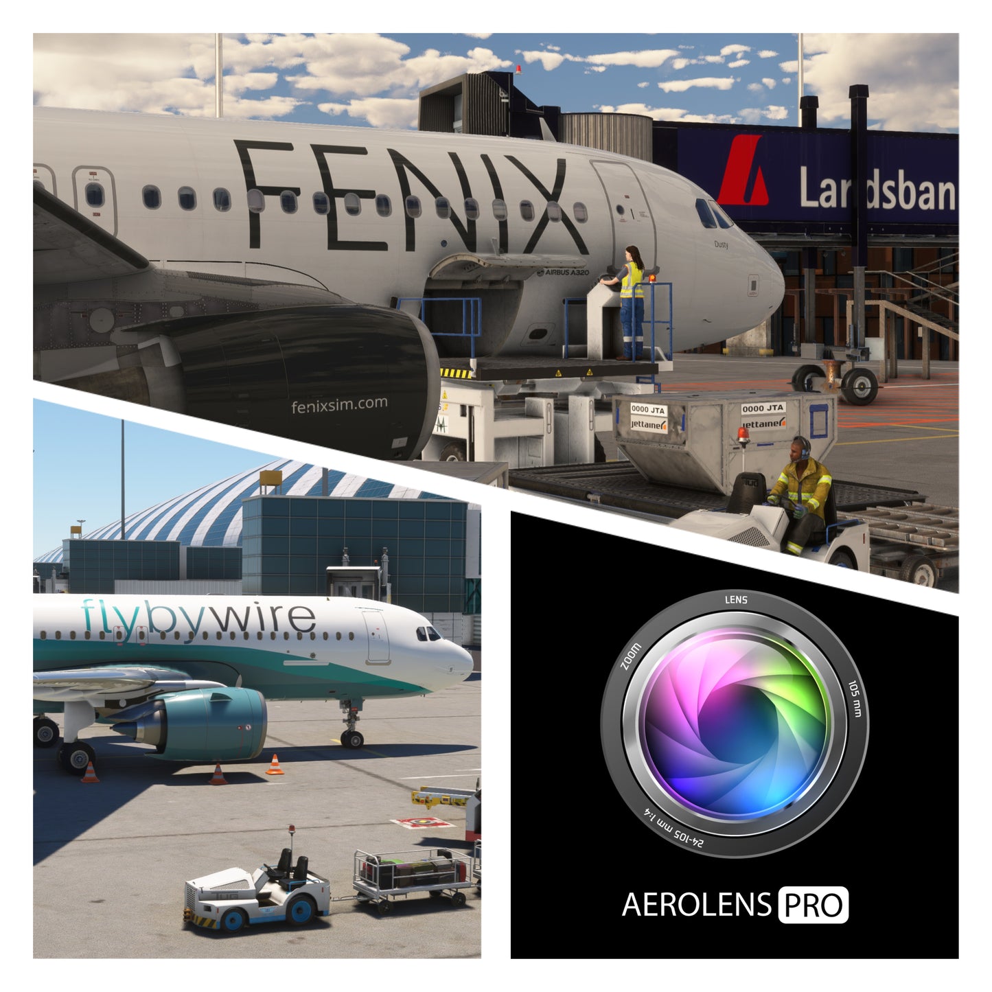 FlyByWire A32NX, Fenix A320 & AeroLens Pro Bundle (4 Profiles)