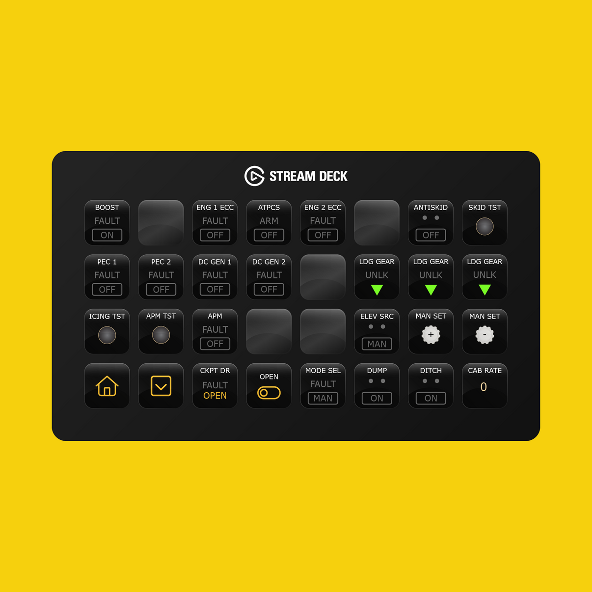 Microsoft ATR 42/72-600 Stream Deck Profile - Flight Panels