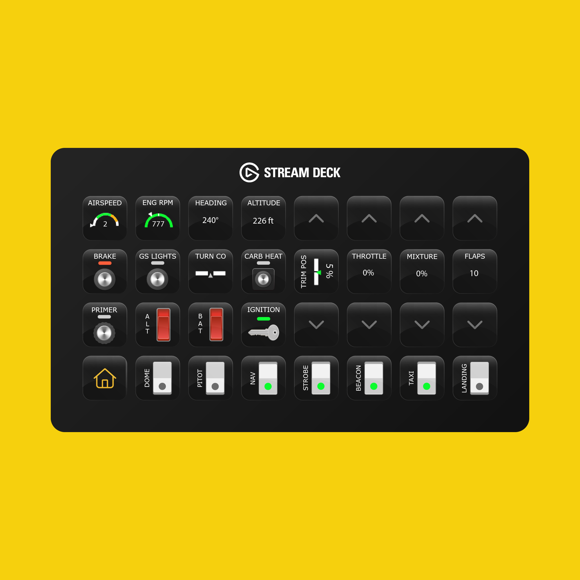 Microsoft Cessna 152 Stream Deck Profile - Flight Panels