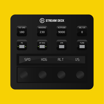 CRJ 550-1000 Autopilot Panel for Stream Deck Plus