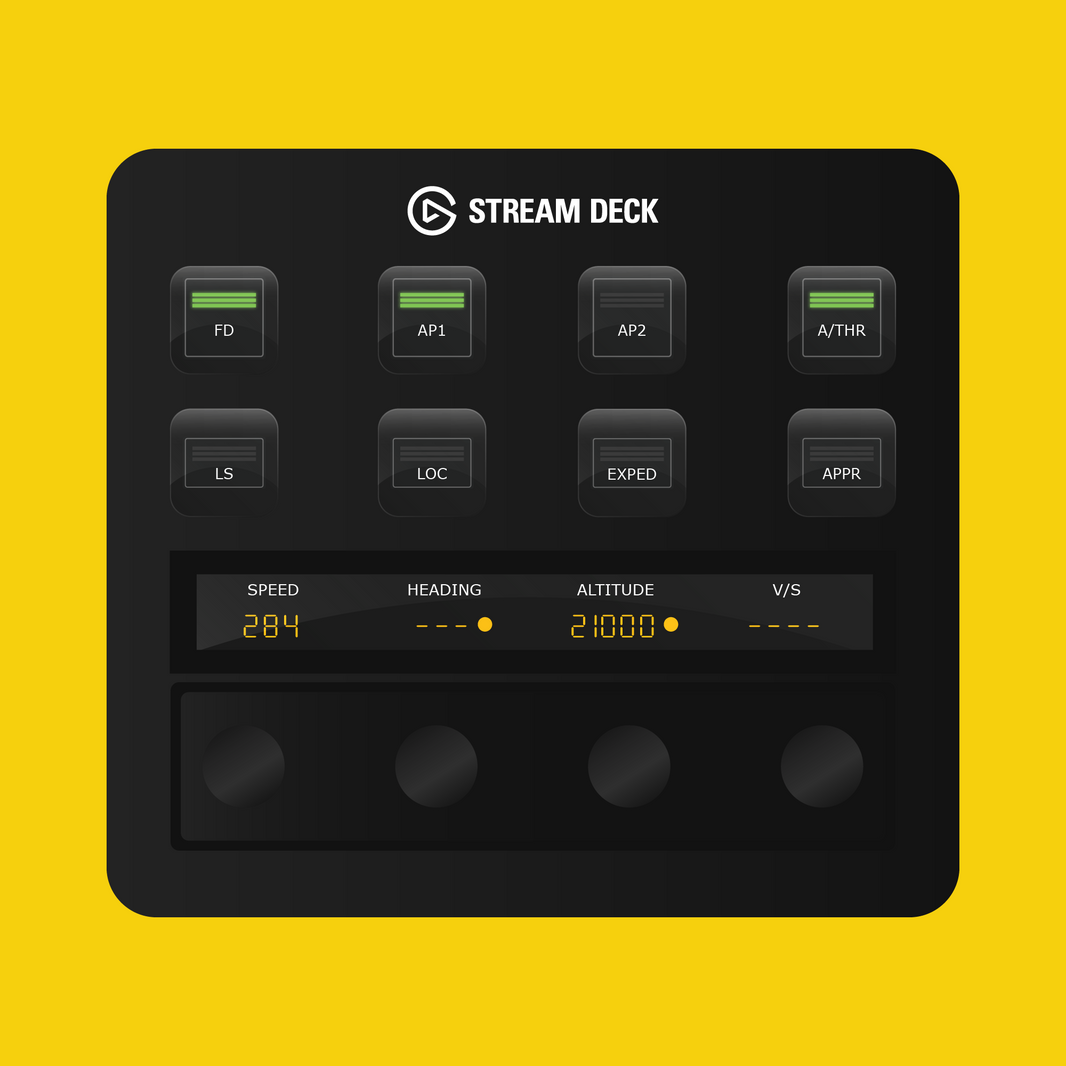 Fenix A319, A320 & A321 Autopilot Panel for Stream Deck Plus