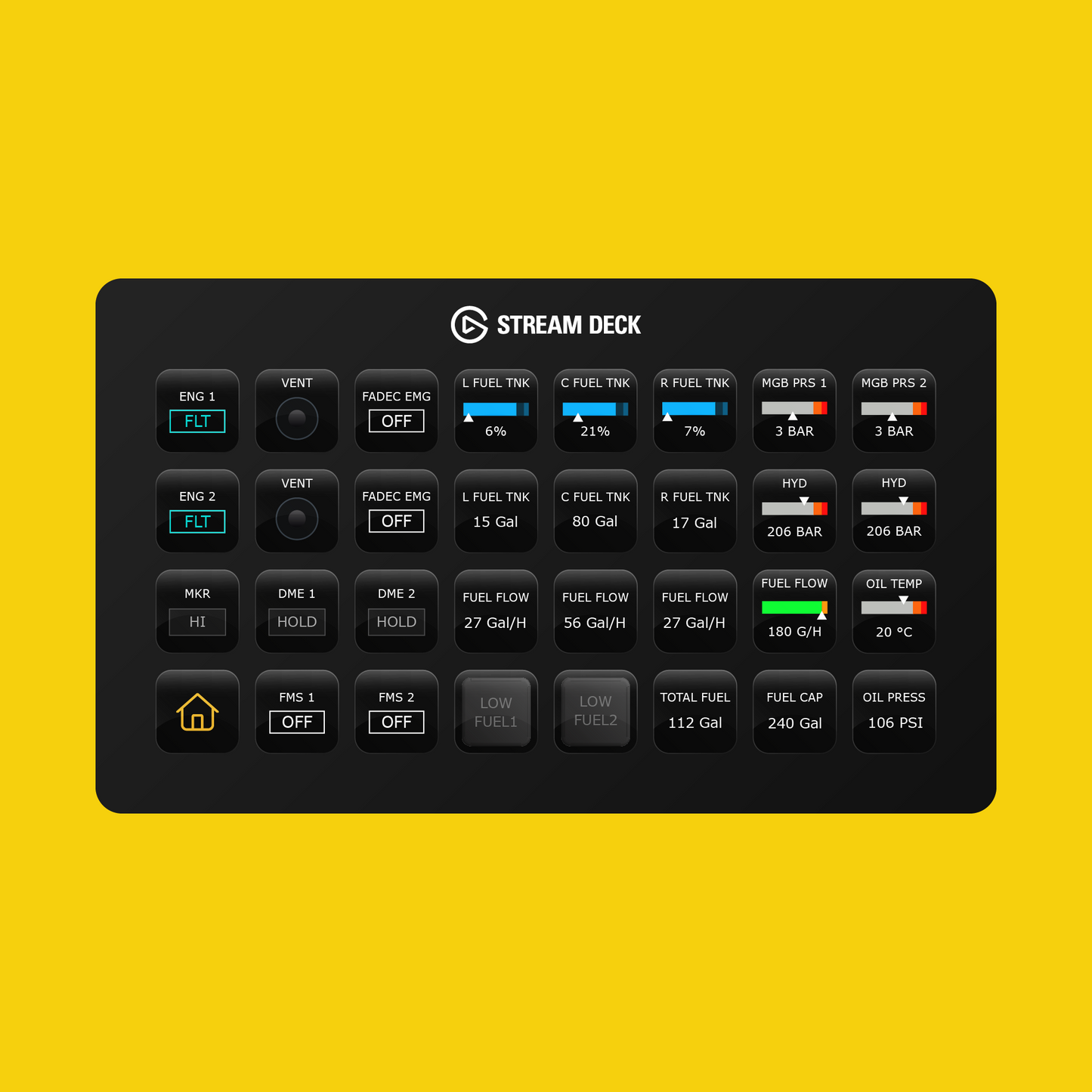 HPG H145 Stream Deck Profile