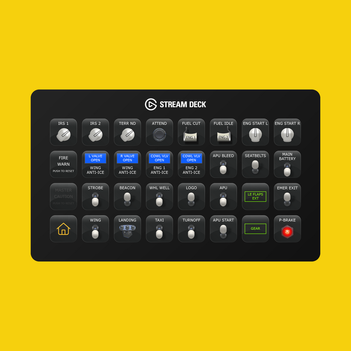 PMDG Boeing 737 Stream Deck Profile - Flight Panels