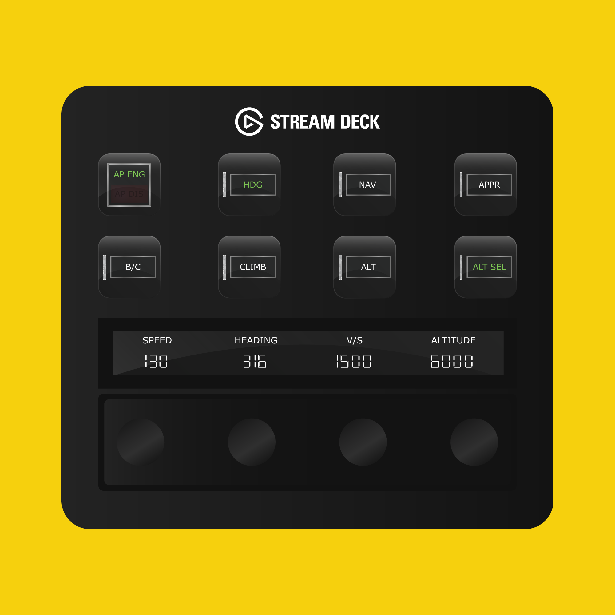 New! BlackBox Shorts SD330-360 Autopilot Panel for Stream Deck Plus - Flight Panels