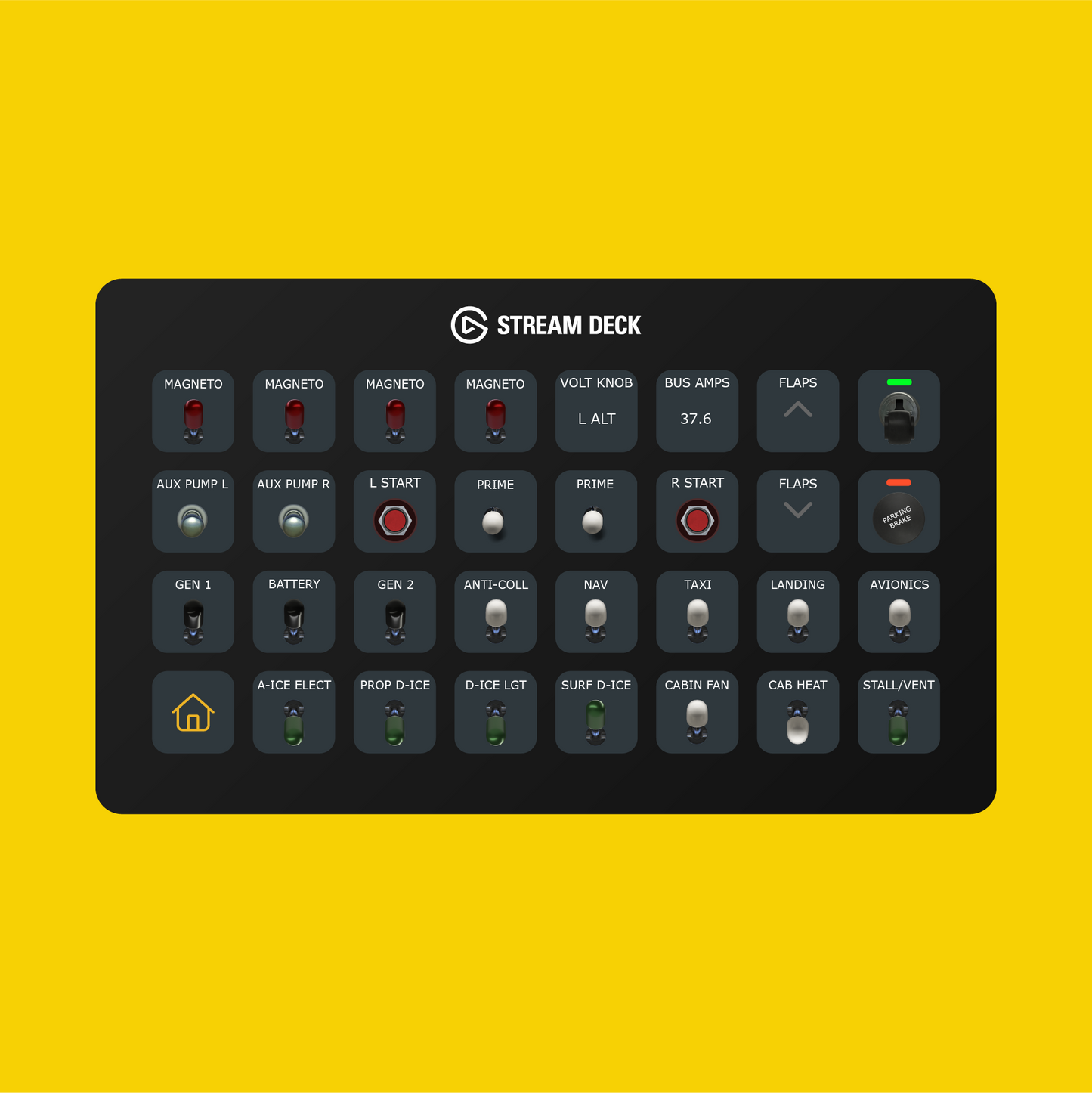 Flysimware Cessna 414 AW Chancellor Stream Deck Profile